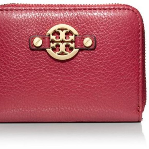 Tory Burch Auburn Red Amanda Zippy Coin Case - Picture 8 of 8